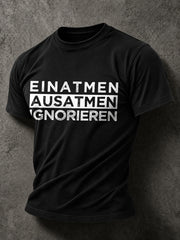 Lustiges Freizeit-T-Shirt für Herren mit deutschem Spruch-Print