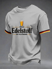 T-Shirt mit kurzen Ärmeln bedruckt Bier liebhaber für Männer