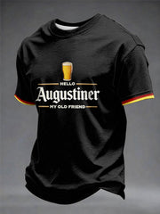 T-Shirt mit kurzen Ärmeln bedruckt Bier liebhaber für Männer