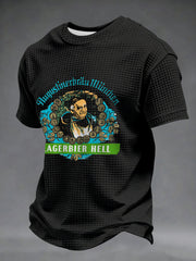 Herren Bier Liebhaber Waffel Kurzarm T-Shirt
