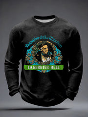 Männer Bier Liebhaber Waffel Langarm T-Shirt