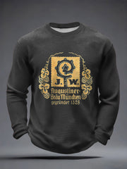 Männer Bier Liebhaber Waffel Langarm T-Shirt