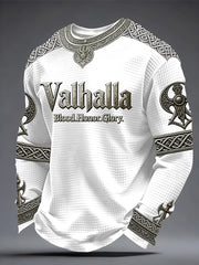 Herren Walhalla-Waffel oberteil im Viking-Stil