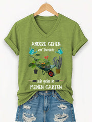 Damen-Garten-T-Shirt mit kurzen Ärmeln