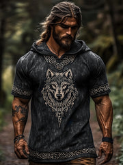 Herren Viking Kapuzen-T-Shirt