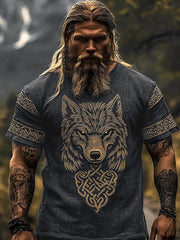 Herren-Viking-Print-T-Shirt