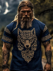 Herren-Viking-Print-T-Shirt