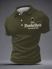 Herren-Shirt mit dem Aufdruck „Hello Darkness My Old Friend“