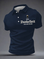 Herren-Shirt mit dem Aufdruck „Hello Darkness My Old Friend“