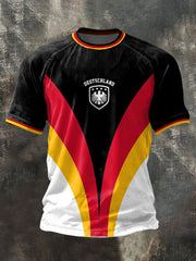Herren-Deutschland-2026-Fußballteam-Unterstützer-Print-T-Shirt