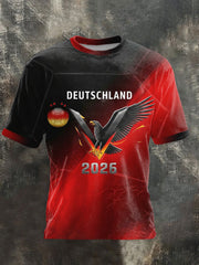 Herren-Deutschland-2026-Fußballteam-Unterstützer-Print-T-Shirt