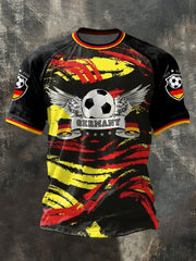 Herren-Deutschland-2026-Fußballteam-Unterstützer-Print-T-Shirt