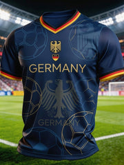 Herren-Fußballfan-T-Shirt mit Deutschland-Print