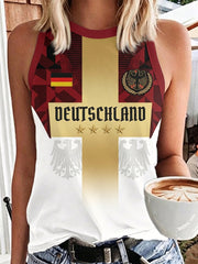 Damen-Graphic-Weste mit Fußballmotiv in Deutsch