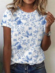 Frauen Ragdoll Katze Print Casual T-Shirt