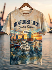 Herren-T-Shirt Hamburger Hafen 2026 Geburtstagsedition