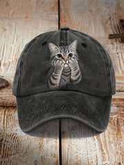 Unisex süßer Katzenbestickter Hut