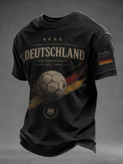 Herren-Fußballfan-T-Shirt mit 2026-Print, lässig
