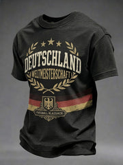 Herren-Fußballfan-T-Shirt mit 2026-Print, lässig