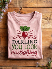 Frauen lustige Farm Pun Liebling Sie sehen Radishing T-Shirt
