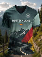 Herren T-Shirt mit V-Ausschnitt Kurzarm für Deutschland