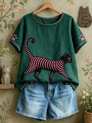 Damen-Katzen-Tops