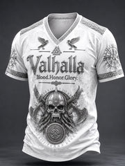 Herren-Valhalla-V-Ausschnitt-T-Shirt