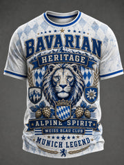 Herren-T-Shirt mit deutschem bayerischem Löwen-Print