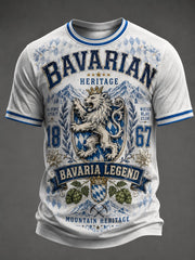 Herren-T-Shirt mit deutschem bayerischem Löwen-Print