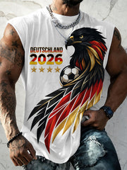 Herrenweste mit deutschem Fußballfan-Print