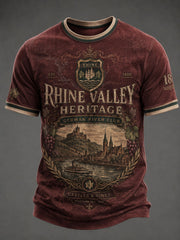 Herren-T-Shirt mit Druckmotiv Rheintal, Deutschland