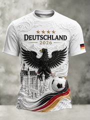 Herren-Fußballfan-T-Shirt mit Deutschland-Print