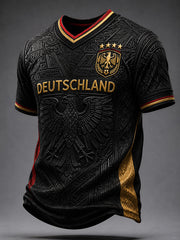 Herren-Fußball-V-Neck-T-Shirt aus Deutschland