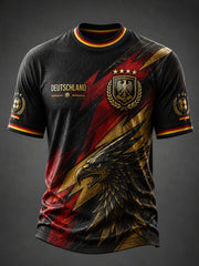 Herren-Deutschland-Fußballfan-T-Shirt mit Grafikdruck