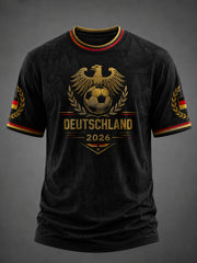 Herren-Deutschland-Fußballfan-T-Shirt mit Grafikdruck