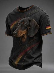 Herren-T-Shirt mit Dackelmotiv