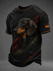 Herren-T-Shirt mit Dackelmotiv