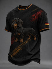 Herren-T-Shirt mit Dackelmotiv