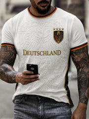 Herren-Fußball-T-Shirt mit Deutschland-Druck