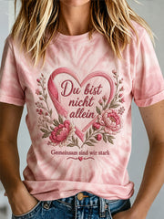 T-Shirt mit Aufdruck zur Sensibilisierung für Brustkrebs bei Frauen