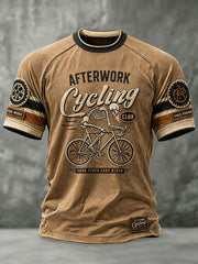 Herren-AFTERWORK-Radsportclub-T-Shirt mit kurzen Ärmeln