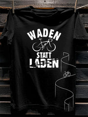 Herren-T-Shirt mit Kurzarm und Fahrrad-Print