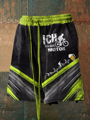 Herren-Druck-Shorts fürs Radfahren