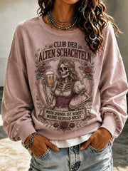 Frauen-Sweatshirt mit witzigem Oktoberfest-Print