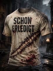 Herren-Halloween-Kunstdruck-T-Shirt