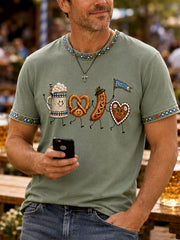 Herren-Oktoberfest Prost! Bedrucktes Freizeit-T-Shirt