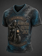 Männerwarnung: mürrischer alter Sack – nur vorsichtig nähergehen! T-Shirt mit V-Ausschnitt