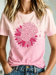 T-Shirt mit Aufdruck zur Brustkrebsaufklärung für Frauen