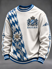 Herren-Sweatshirt im bayerischen Stil mit Rundhalsausschnitt