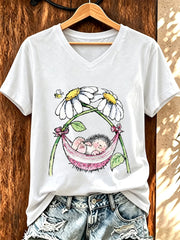 Lustiges T-Shirt für Damen mit Igel-Print